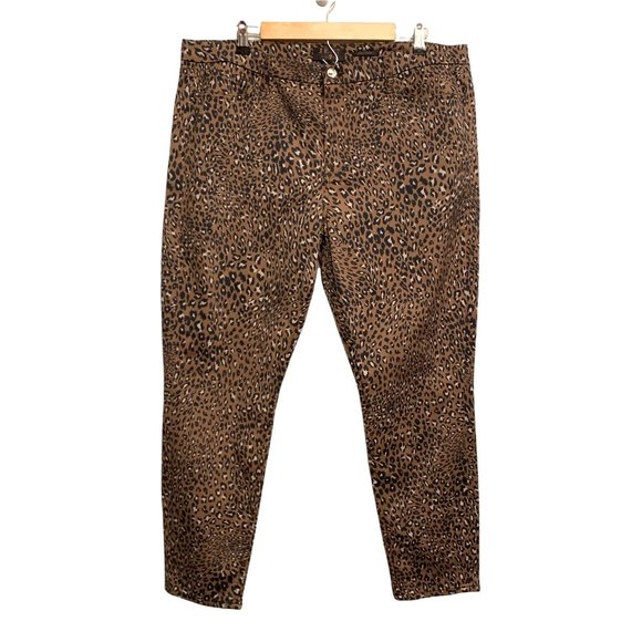 Jen 7 7 For All Mankind High Waist Cheetah Print Ankle Skinny  Plus Size… - Picture 4 of 15